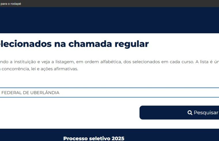 Veja a lista de aprovados na UFU pelo Sisu 2025