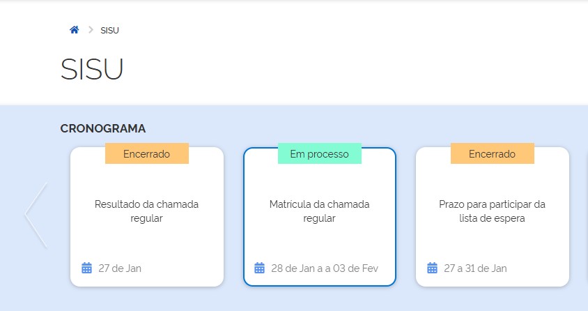 Sisu 2025: aprovados na chamada regular têm até esta segunda para realizar a matrícula