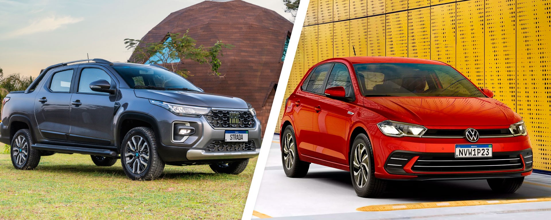 Fiat Strada lidera vendas em 2025, mas Volkswagen Polo vende mais em maio e encosta; veja lista