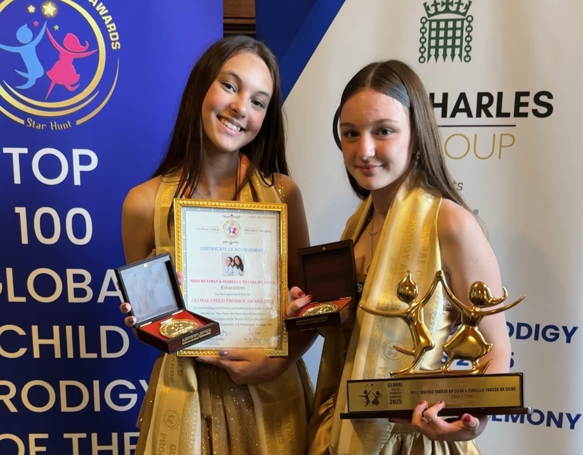Irmãs da Grande SP são premiadas em Londres como crianças-prodígio: ‘Mostramos que a ciência brasileira tem espaço no mundo’